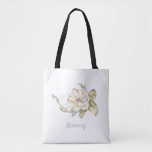 Bolso De Tela Rosa de arbusto blanco