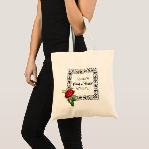 Bolso De Tela Rosa de Borgoña, regalo de honor