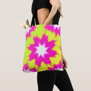 Bolso De Tela Rosa de brillo moderno tinte amarillo verde