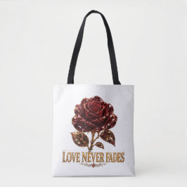 Bolso De Tela Rosa de Cristal Rubí - El Amor Nunca se Desvanece
