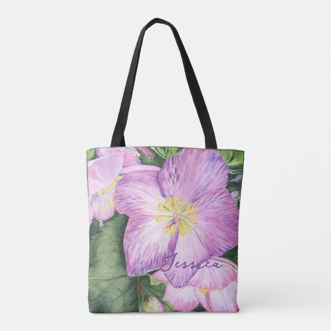 Bolso De Tela Rosa de Cuaresma de lavanda encantadora (Reverso)