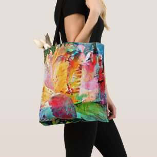 Bolso De Tela Rosa de flores