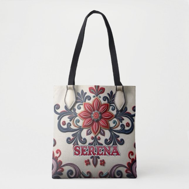 Bolso De Tela Rosa de Invierno Personalizada: (Anverso)