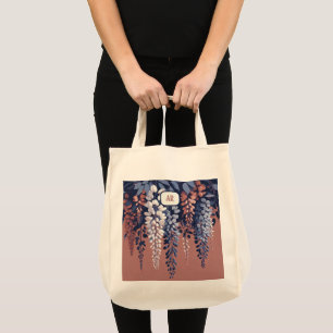 Bolso De Tela Rosa de la Marina Monograma Wisteria Elegancia