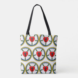 Bolso De Tela Rosa de Lutero con relieve