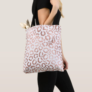 Bolso De Tela Rosa de moda Leopardo de oro Impresión de animales