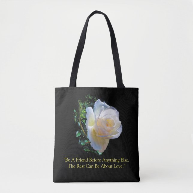 Bolso De Tela "Rosa de oro blanco" Tote Bag (Anverso)