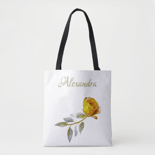 Bolso De Tela Rosa de paz con verde pálido y oro deja Boda (Anverso)