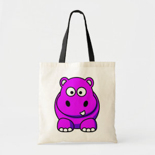 Bolso De Tela Rosa del hipopótamo
