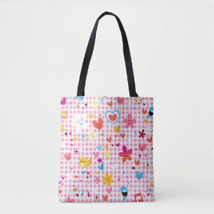 Bolso De Tela rosa del modelo del dibujo animado de la diversió