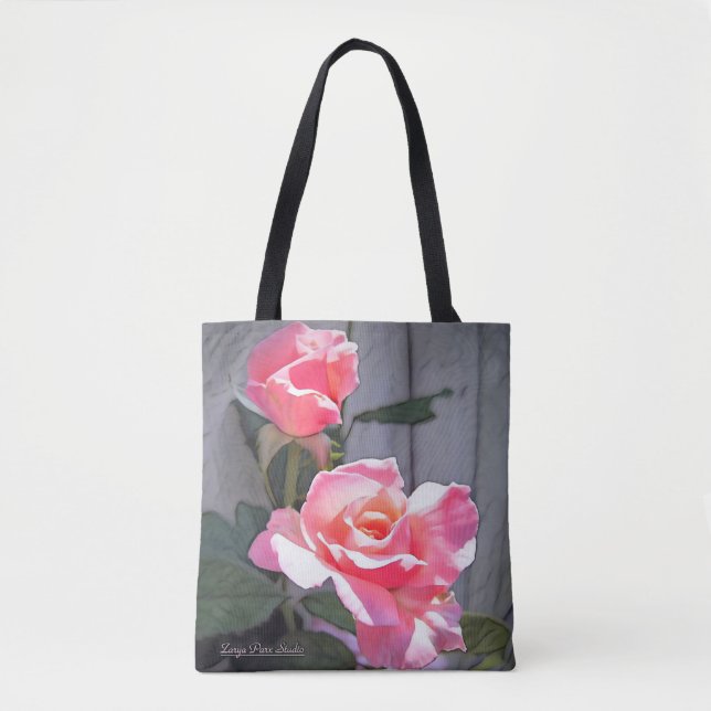 Bolso De Tela Rosa Deux (Anverso)
