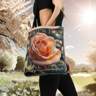 Bolso De Tela Rosa divertida chocolate de mamá