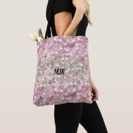 Bolso De Tela Rosa Dorado Rosa Bokeh Brillo Sirena Personalizado