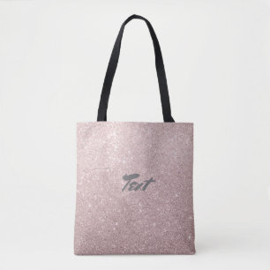 Bolso De Tela rosa elegante purpurina de oro