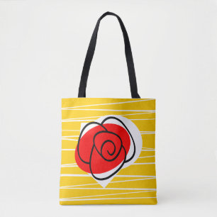 Bolso De Tela Rosa español por todo el tote