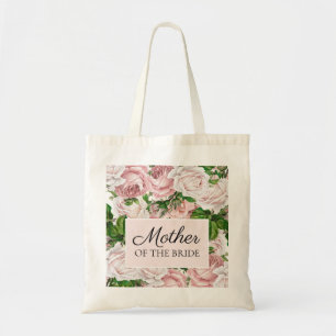 Bolso De Tela Rosa Floral Boda Madre de la Novia Sonrojo