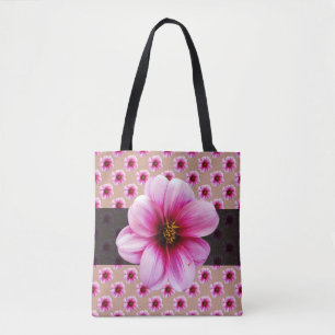 Bolso De Tela Rosa floral botánico en cualquier color