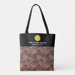 Bolso De Tela Rosa floral Cheetah Personalizado de impresión Pic