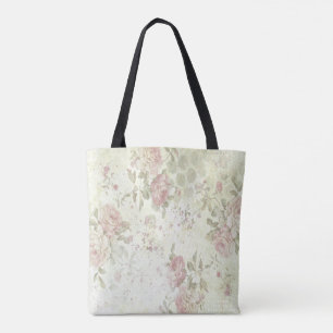 Bolso De Tela Rosa Floral Shabby Chic
