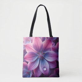 Bolso De Tela Rosa floral y Lilac púrpura
