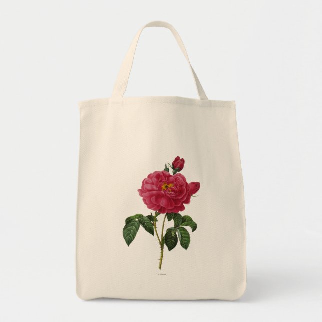 Bolso De Tela Rosa Gallica (Frente)