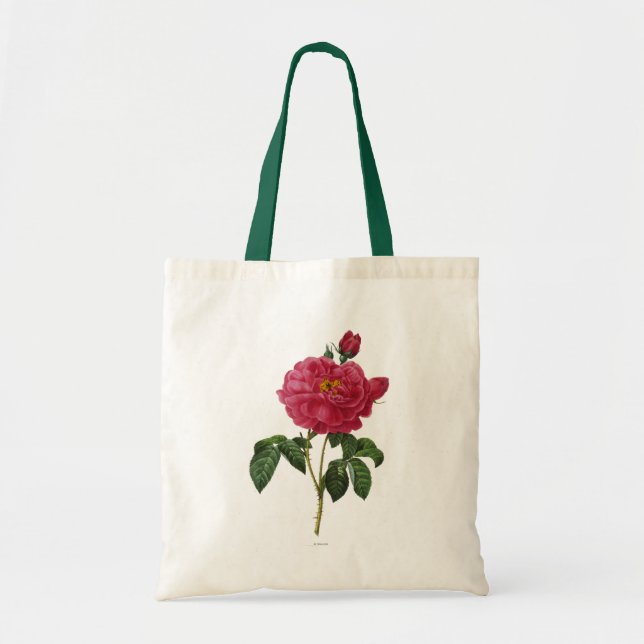Bolso De Tela Rosa Gallica (Frente)