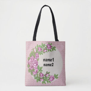 Bolso De Tela Rosa garland