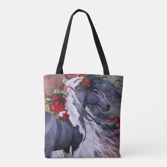 Bolso De Tela Rosa gitano Tote Bag (Reverso)