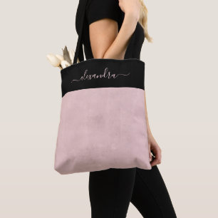 Bolso De Tela Rosa Gold rústico elegante personalizado