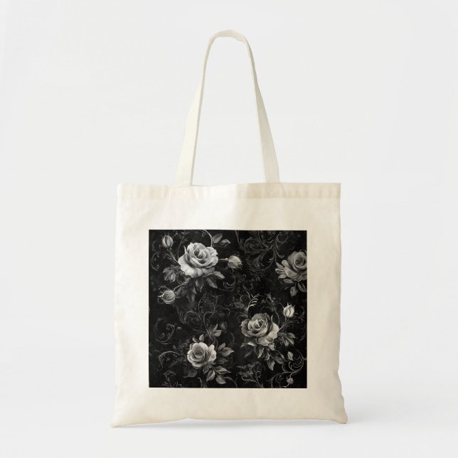 Bolso De Tela Rosa gótico Tote (Frente)