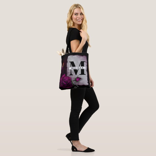 Bolso De Tela Rosa gótico, velas, pergamino y cesto (Puesto)