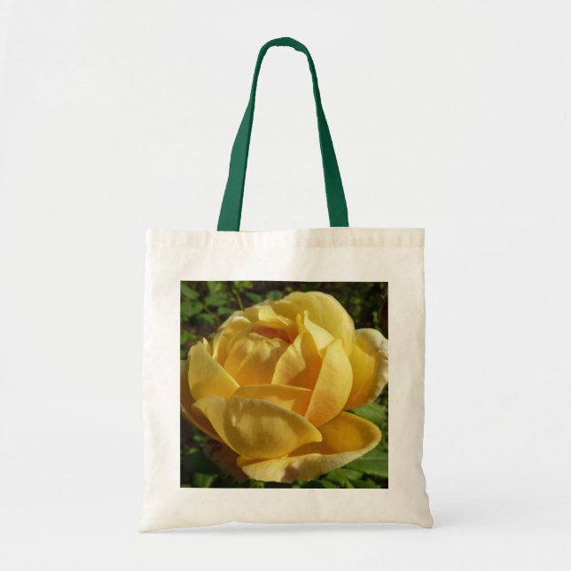 Bolso De Tela Rosa inglés amarillo (Frente)