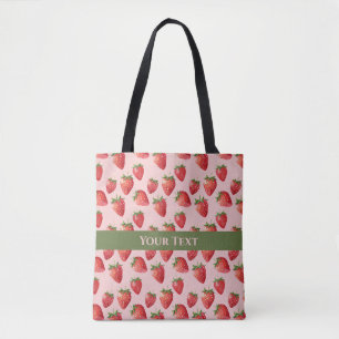 Bolso De Tela Rosa Jugoso: Espirando a través de campos de fresa