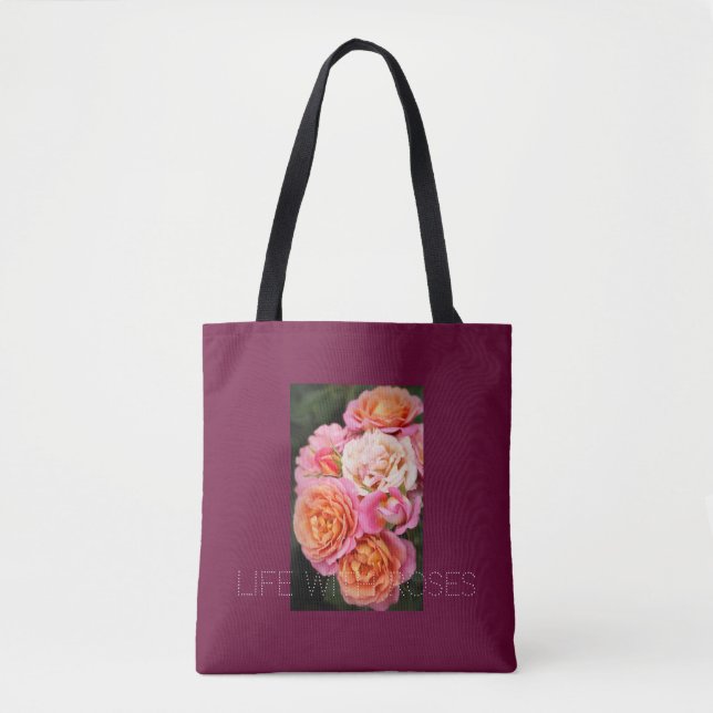 Bolso De Tela Rosa Kaleidoscope (Anverso)