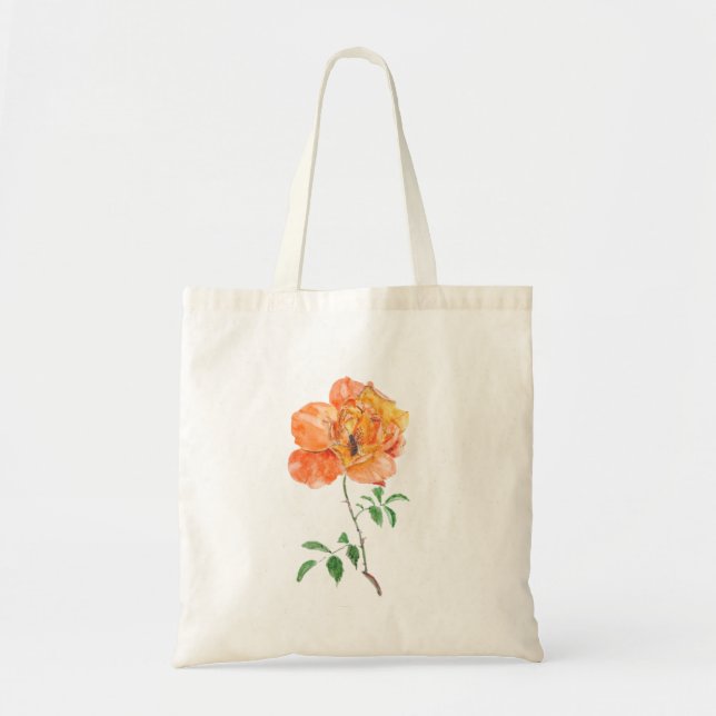 Bolso De Tela rosa naranja y abeja ocupada (Frente)
