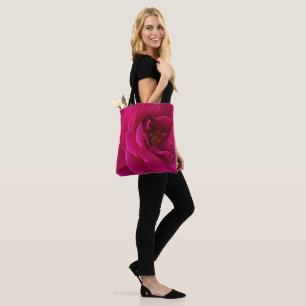 Bolso De Tela Rosa Natural Magnífico