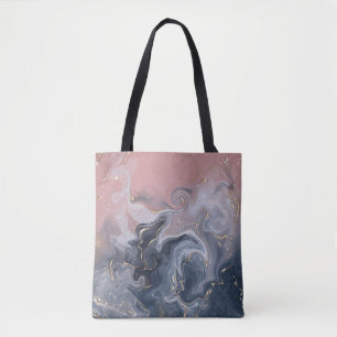 Bolso De Tela Rosa Negro Gris Decorativo acuarela Mármol Leggi