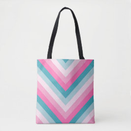 Bolso De Tela Rosa oceánico Chevron Delight