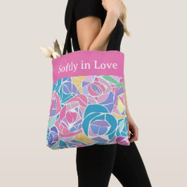 Bolso De Tela Rosa Pastel Suave Amor - Suavemente enamorado