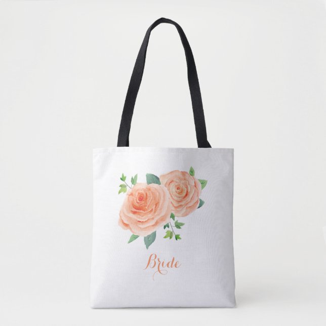 Bolso De Tela Rosa Peach Bridal (Anverso)