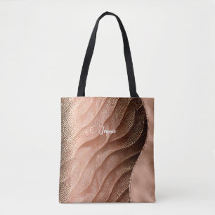 Bolso De Tela Rosa personalizado Purpurina de textura de chispa 