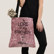 Rosa Purpurina De Oro Tote El SEÑOR Es Mi Fuerza