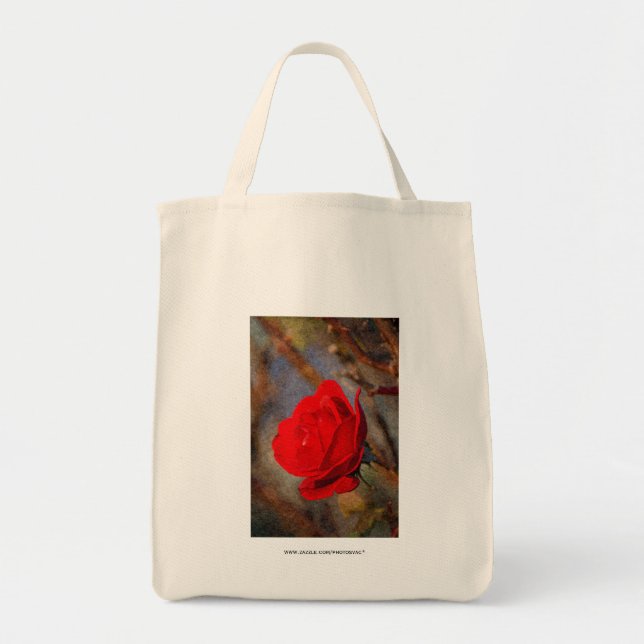Bolso De Tela Rosa Roja (Frente)