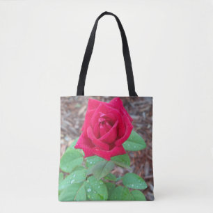 Bolso De Tela Rosa Roja