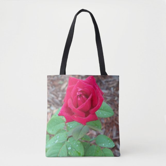 Bolso De Tela Rosa Roja (Anverso)