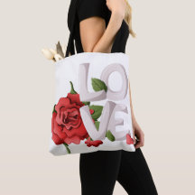Rosa Roja Romántica con Tipografía de Amor Audaz
