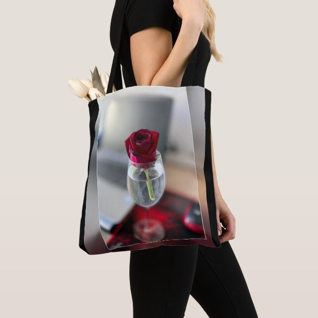 Bolso De Tela Rosa rojo oscuro (Detalle)