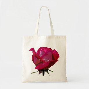 Bolso De Tela rosa rojo único