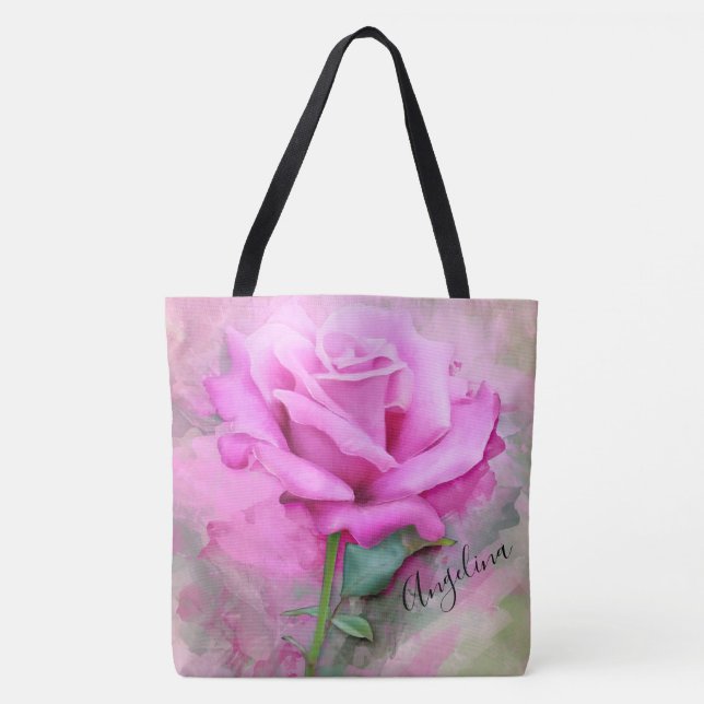 Bolso De Tela Rosa rosa (Anverso)
