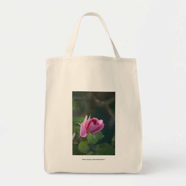 Bolso De Tela Rosa Rosa (Frente)